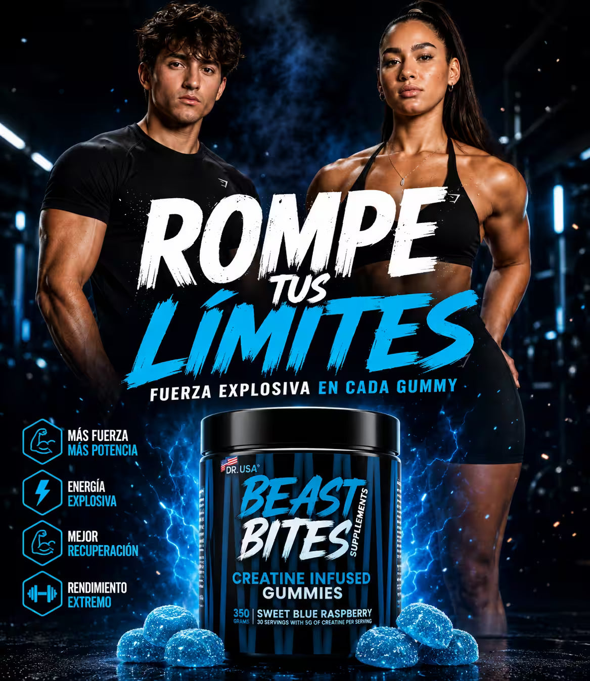 CREATINE GUMMIES - BEAST BITES - TU NUEVO VICIO FITNESS